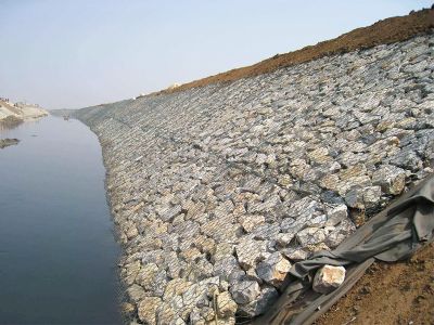 石籠網護岸應用于南沙區水運工程施工